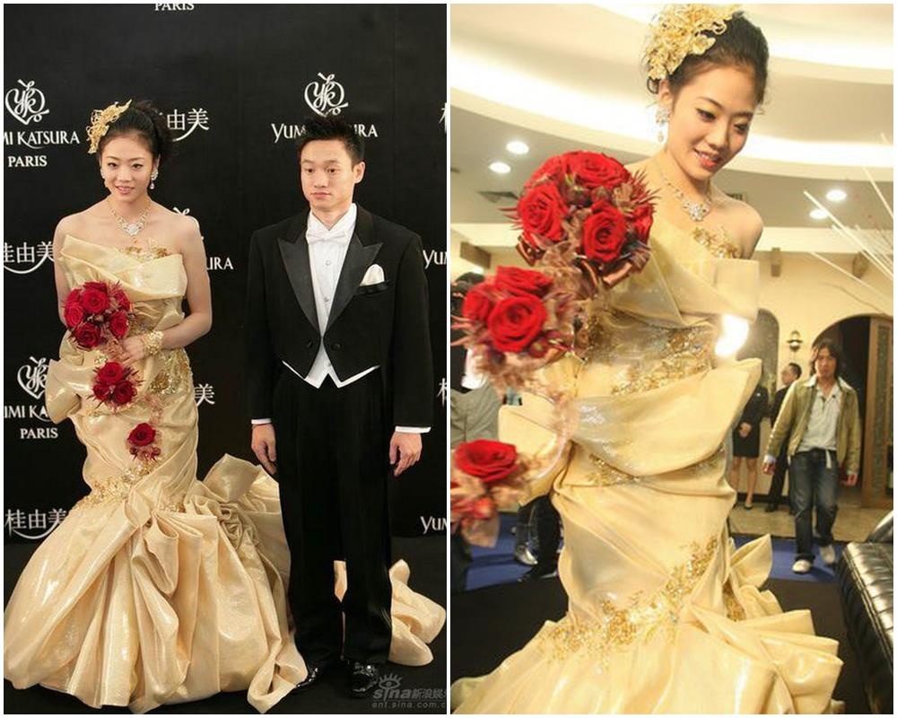 váy cưới bằng vàng của bà xã Dương Uy ảnh 1 vay cuoi bang vang cua ba xa Duong Uy anh 1