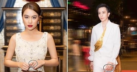 Hoang Thuy Linh deo nhan doi cung Gil Le hinh anh