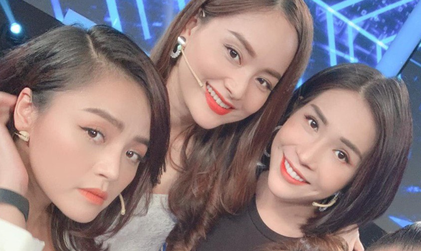 Thu Quynh, Nam Thu va dan dien vien chung mot khung hinh hinh anh