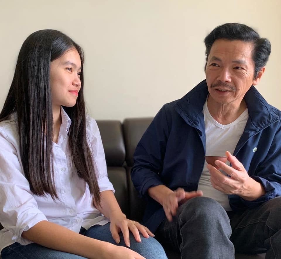 nghe si trung anh va con gai anh 1