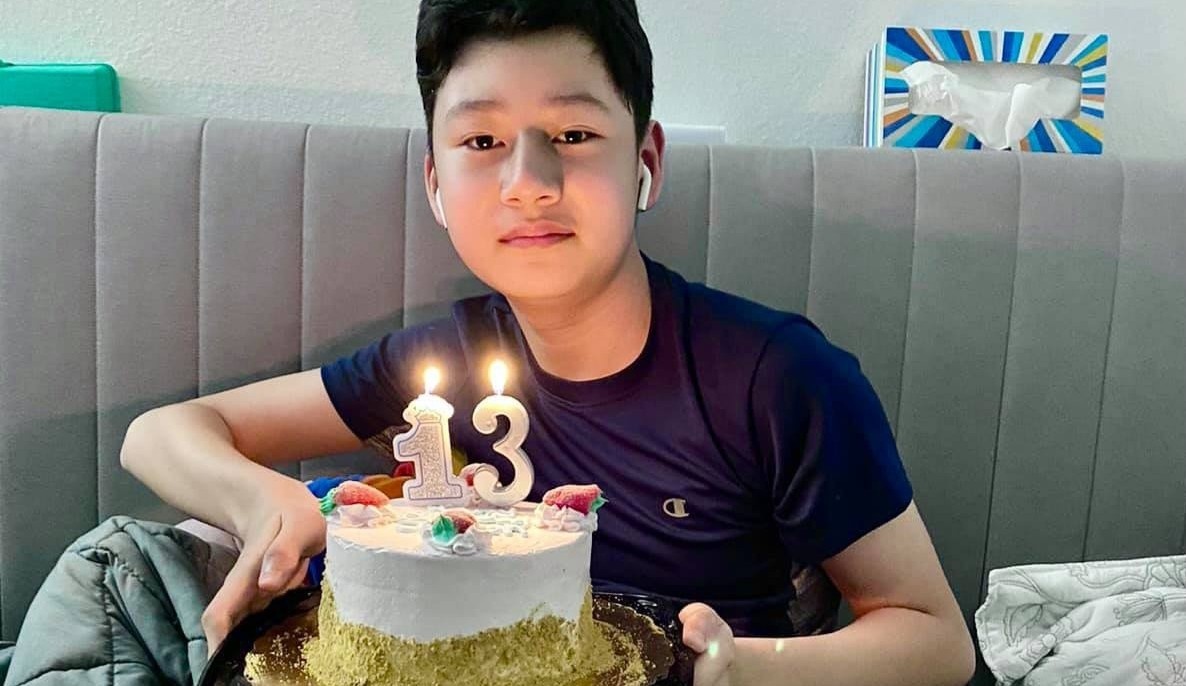 Con trai ca si Quang Dung cao 1,7 m o tuoi 13 hinh anh