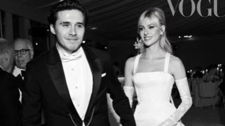 David Beckham khoc khi phat bieu trong dam cuoi con trai Brooklyn hinh anh