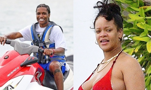 Hinh anh A$AP Rocky ben Rihanna truoc ngay bi bat o san bay hinh anh