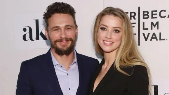 Clip Amber Heard than mat voi James Franco trong thang may hinh anh