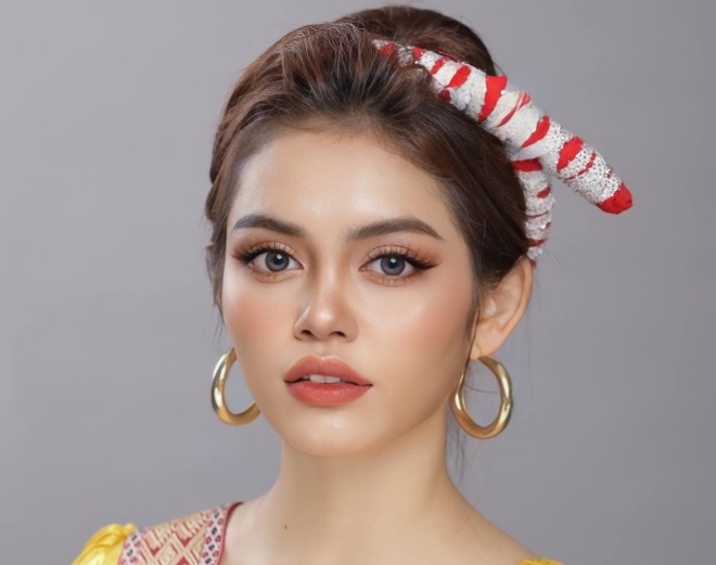 Co gai dan toc Cham mot thang thi hai cuoc thi hoa hau hinh anh