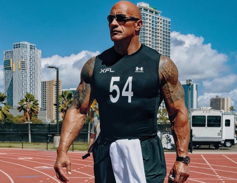 The Rock mua may bay hinh anh