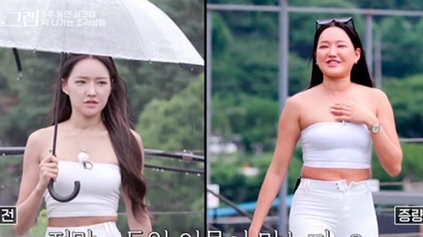 Co gai o show hen ho tang 13 kg trong 3 tuan hinh anh