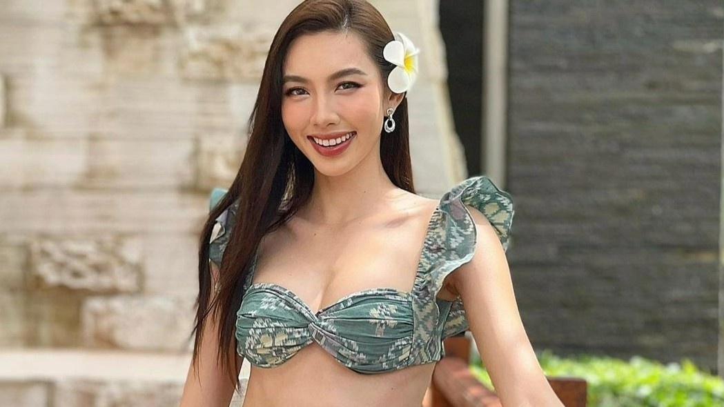 Than thai cua Thuy Tien khi catwalk truoc 70 thi sinh quoc te hinh anh