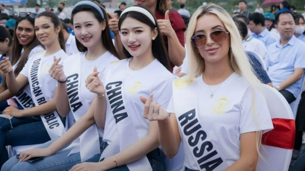 51 nguoi dep quoc te thi Hoa hau Du lich The gioi tai Vinh Phuc hinh anh