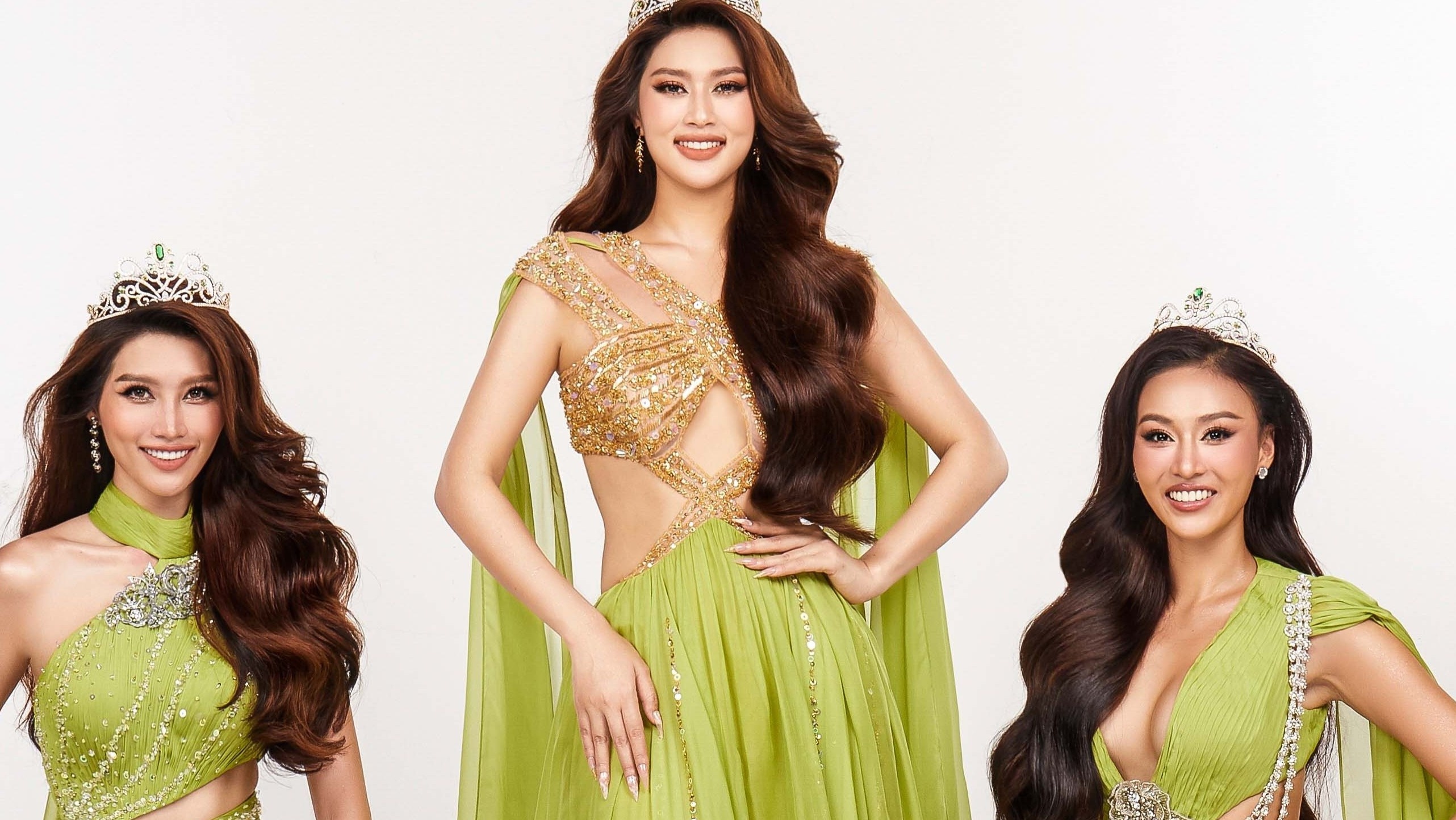 Doan Thien An va 4 A hau Miss Grand truoc them ket thuc nhiem ky hinh anh