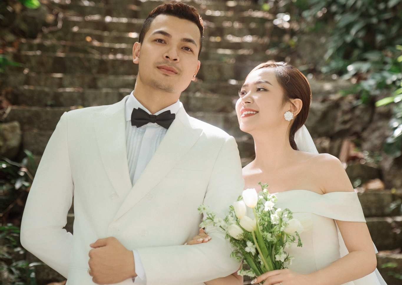 Dien vien Kim Oanh cuoi nguoi mau Vu Tuan Viet hinh anh