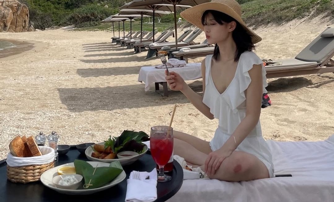 My nhan Han an bun sua, thanh long o Ninh Thuan hinh anh