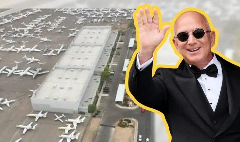 Thuc hu hinh anh un tac may bay tai le cuoi ty phu Jeff Bezos hinh anh