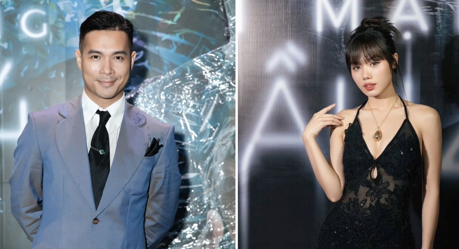 Truong The Vinh va Tram Anh truoc khi tranh ne nhau o su kien hinh anh