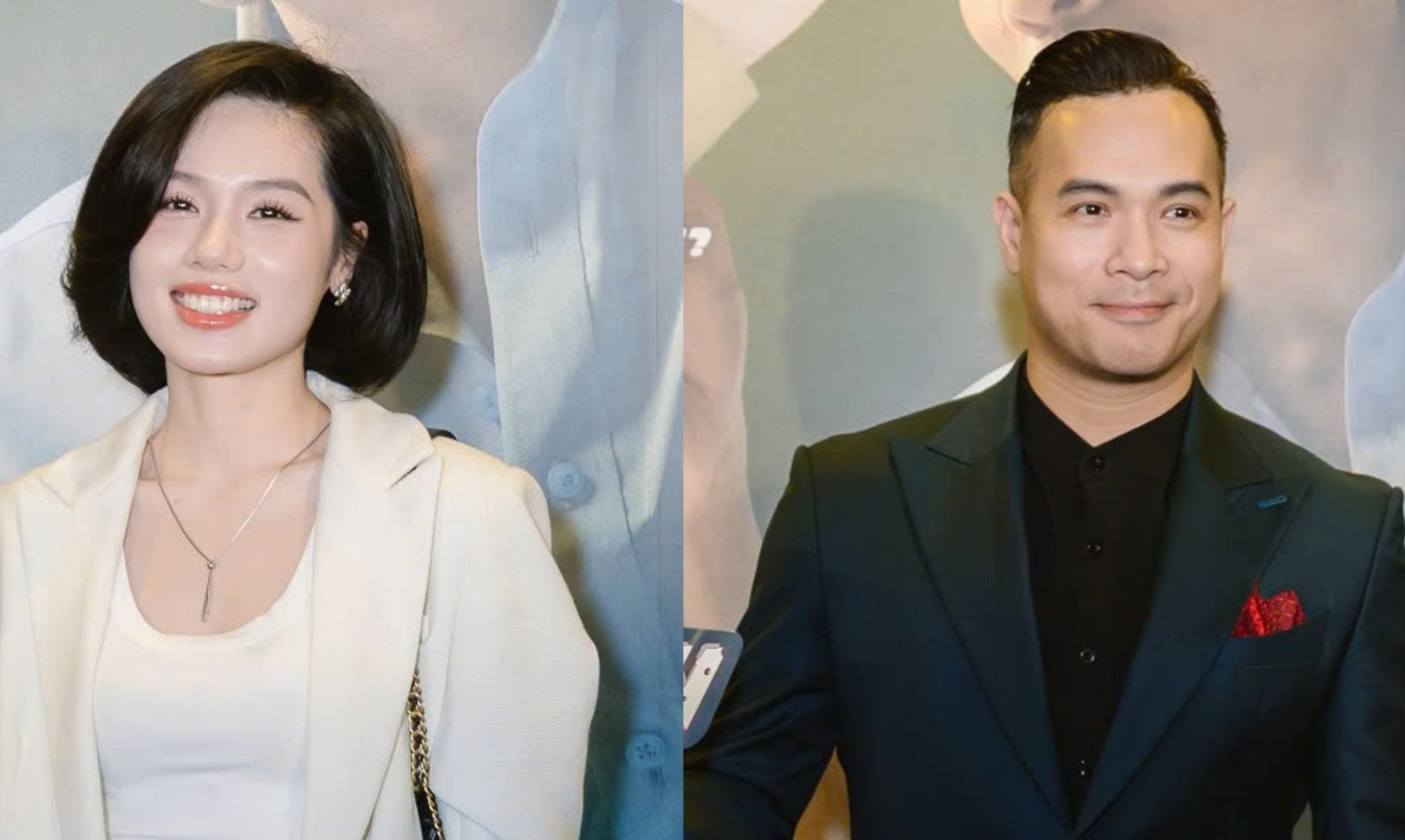 Truong The Vinh va Tram Anh ngo lo nhau o su kien hinh anh