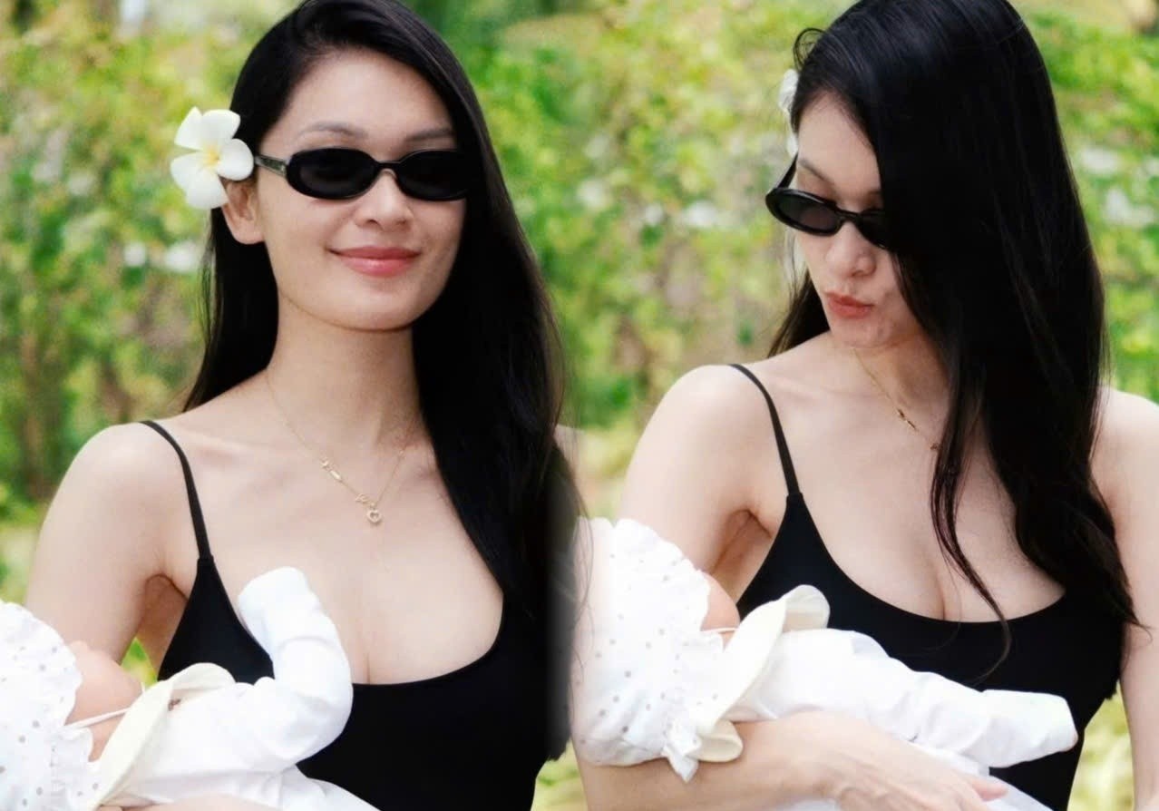 A hau Thuy Dung khoe anh con gai hinh anh