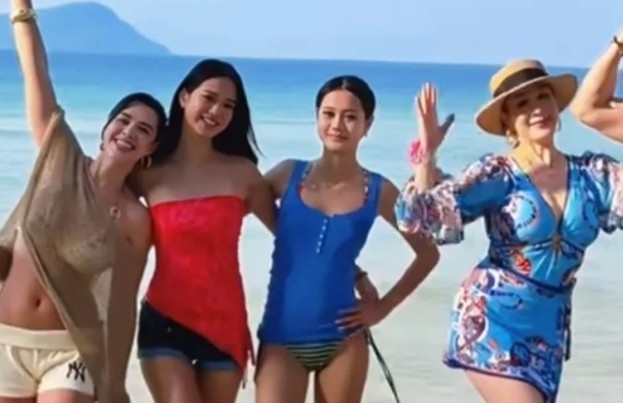 Chung Le De dua chong con nghi duong tai Phu Quoc hinh anh