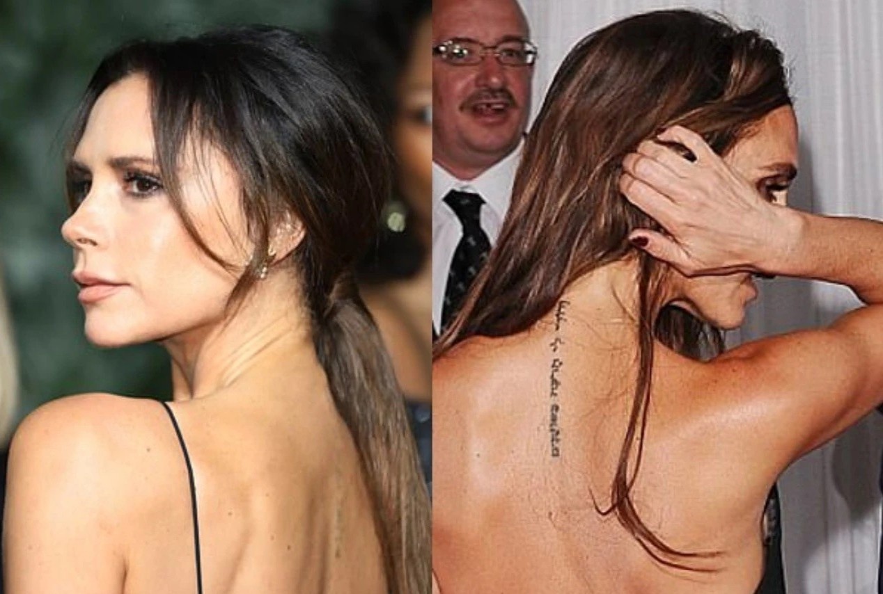 Victoria Beckham xoa toan bo hinh xam hinh anh