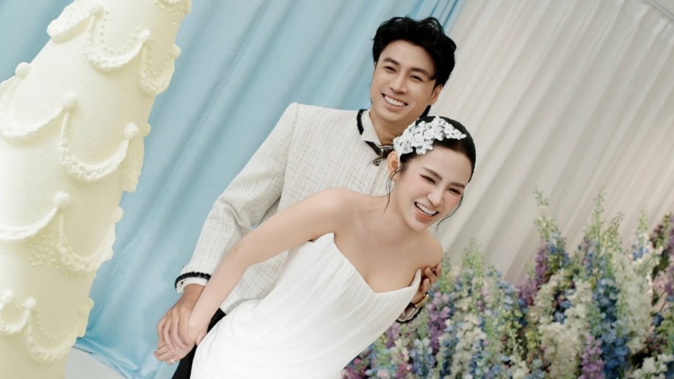 Lễ cưới của diễn viên Vương Anh và vợ hơn 5 tuổi