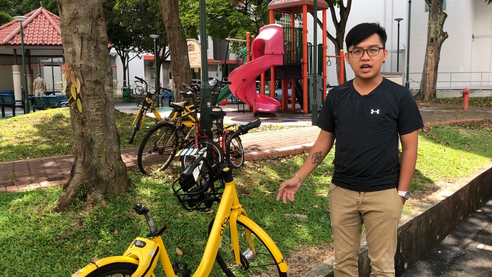 Xe dap cong nghe bi vut bo khap noi o Singapore hinh anh