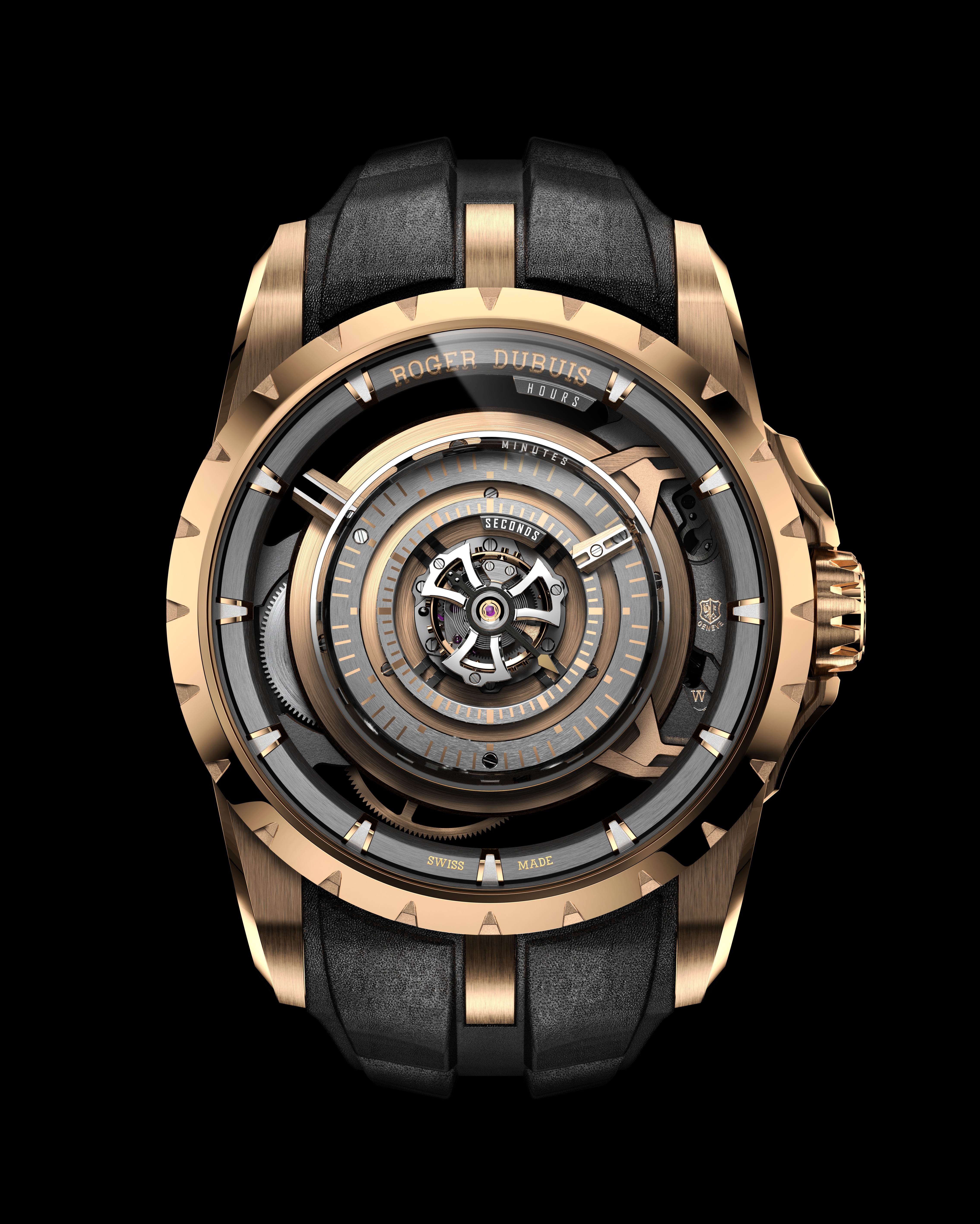 Watches & Wonders 2024,  Roger Dubuis,  dong ho Thuy Si,  znews,  Orbis in Machina,  Excalibur Titanium Monotourbillon,  Excalibur Sunrise Double Tourbillon anh 6
