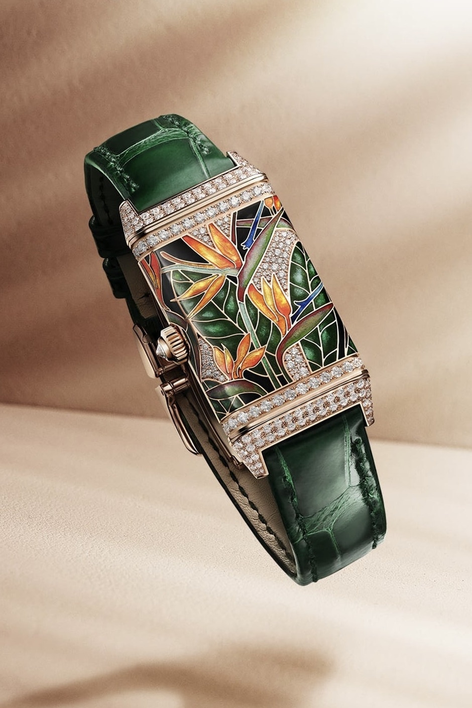 Reverso One,  Jaeger-LeCoultre,  hoa dam but,  Hibiscus Diamonds,  dong ho xa xi,  dong ho cao cap,  On Wrist znews, anh 4