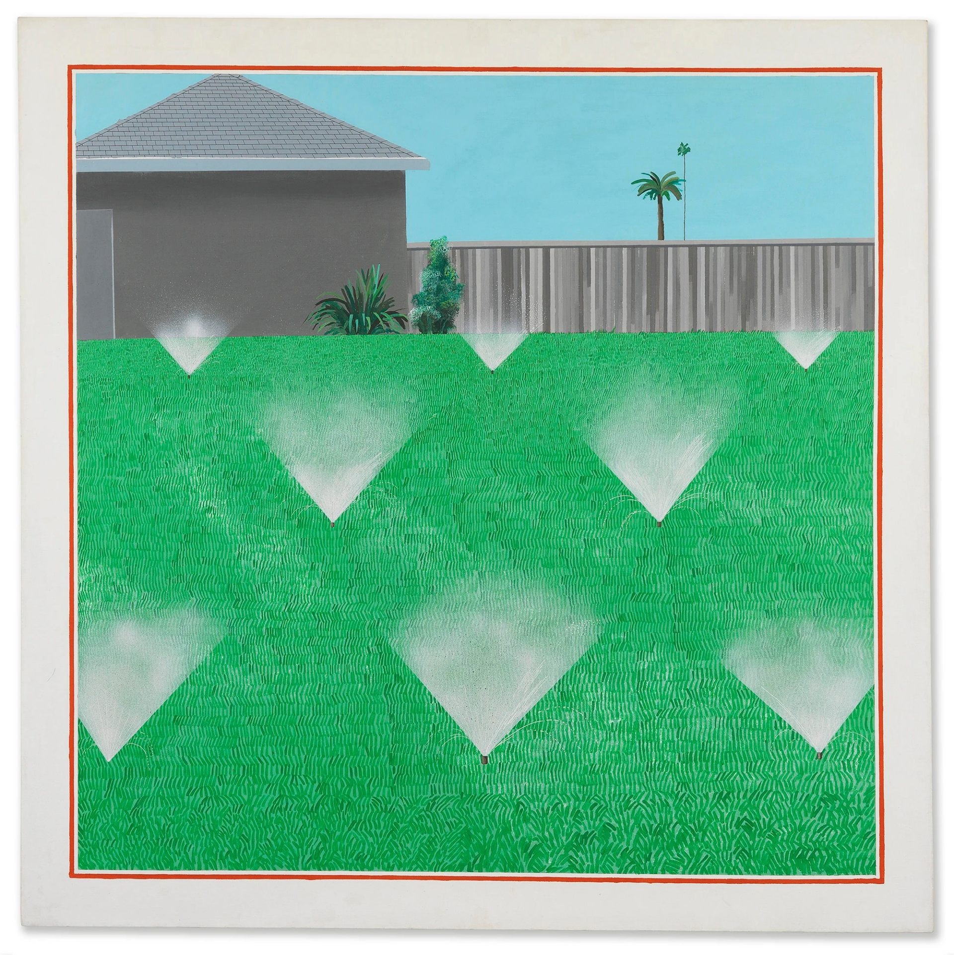 David Hockney,  dau gia nghe thuat,  Christie's,  A Lawn Being Sprinkled,  Norman Lea,  Lyn Davis Lear anh 1