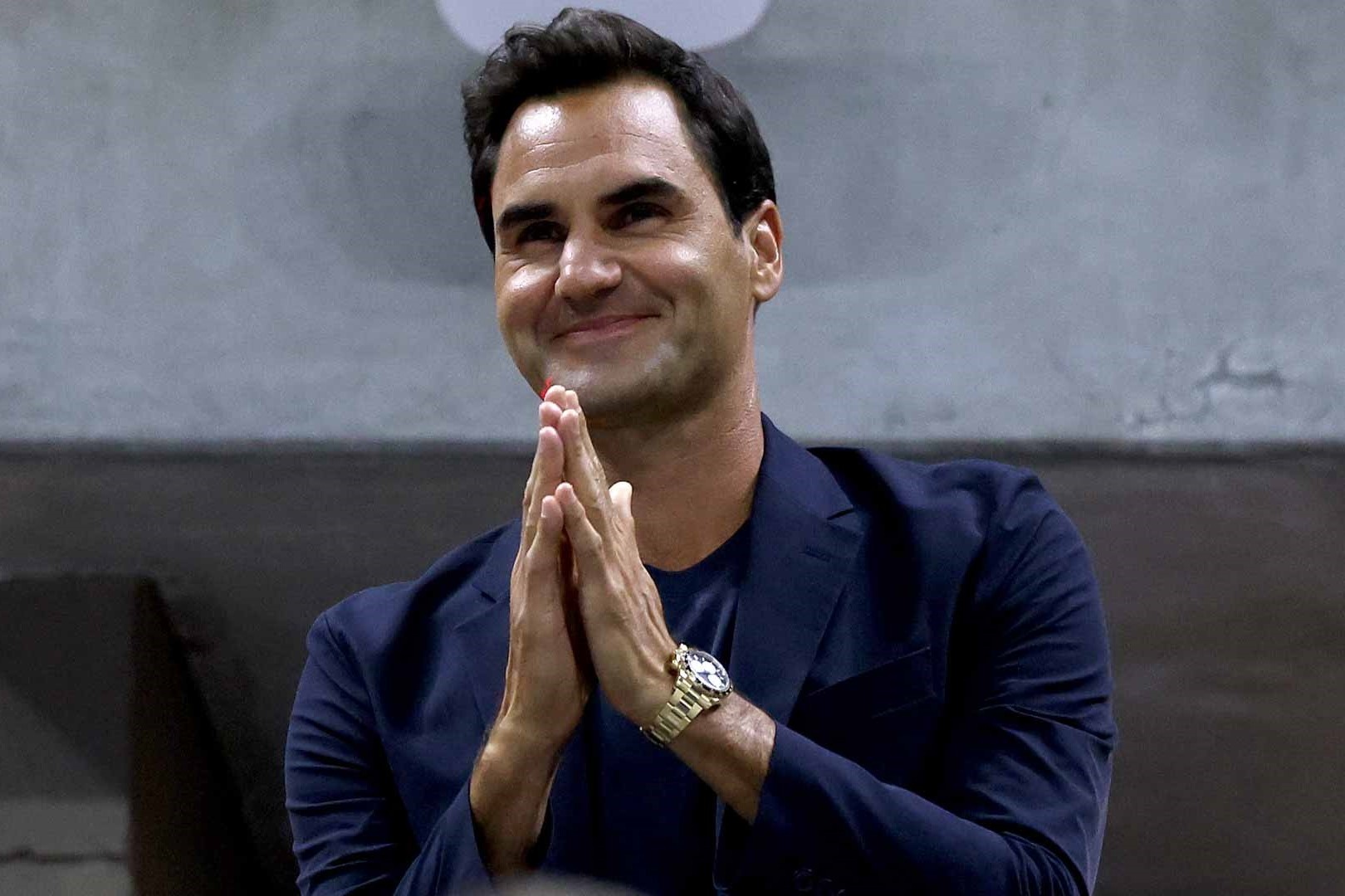 Roger Federer mang dong ho Rolex hiem toi US Open 2024 hinh anh