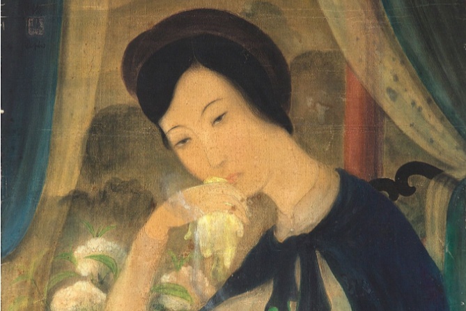 Tranh cua danh hoa Viet Nam dat nhat phien dau gia o Phap hinh anh