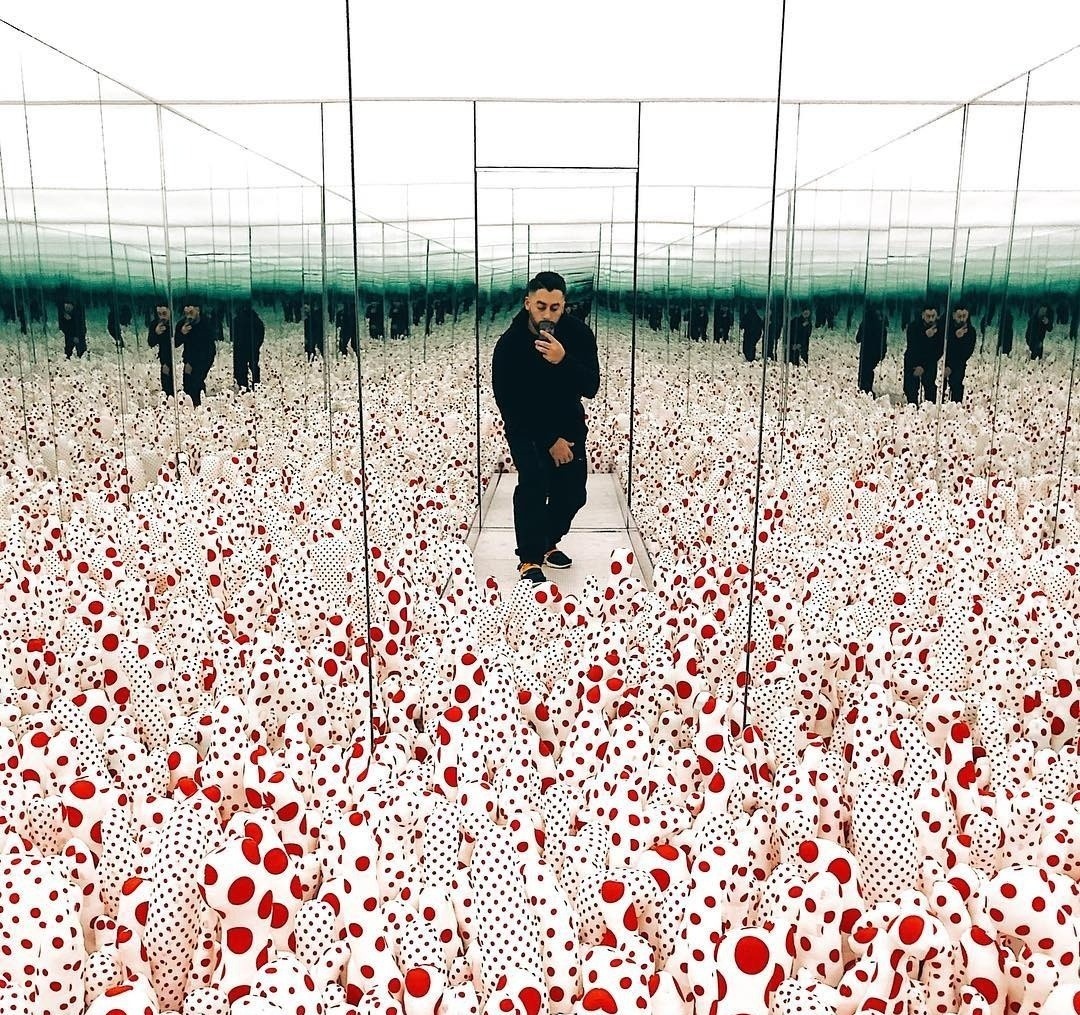 dao cu selfie,  nghe thuat viral,  Thomas Deininger,  Yayoi Kusama,  Infinity Rooms,  Macawll of the Wild anh 1