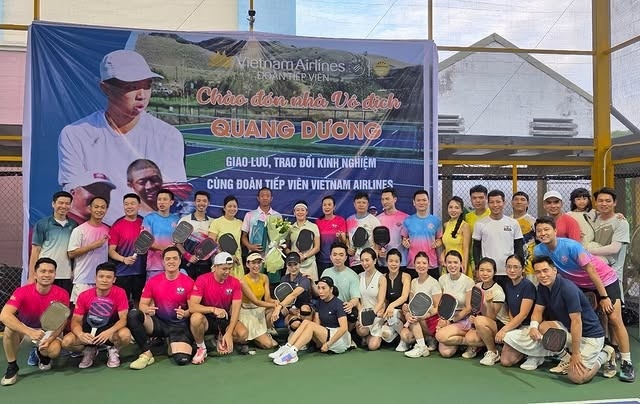 Quang Duong bi phat,  nguoi My goc Viet,  pickleball,  than dong pickleball,  tay vot pickleball,  vdv pickleball,  quang duong bi phat anh 1