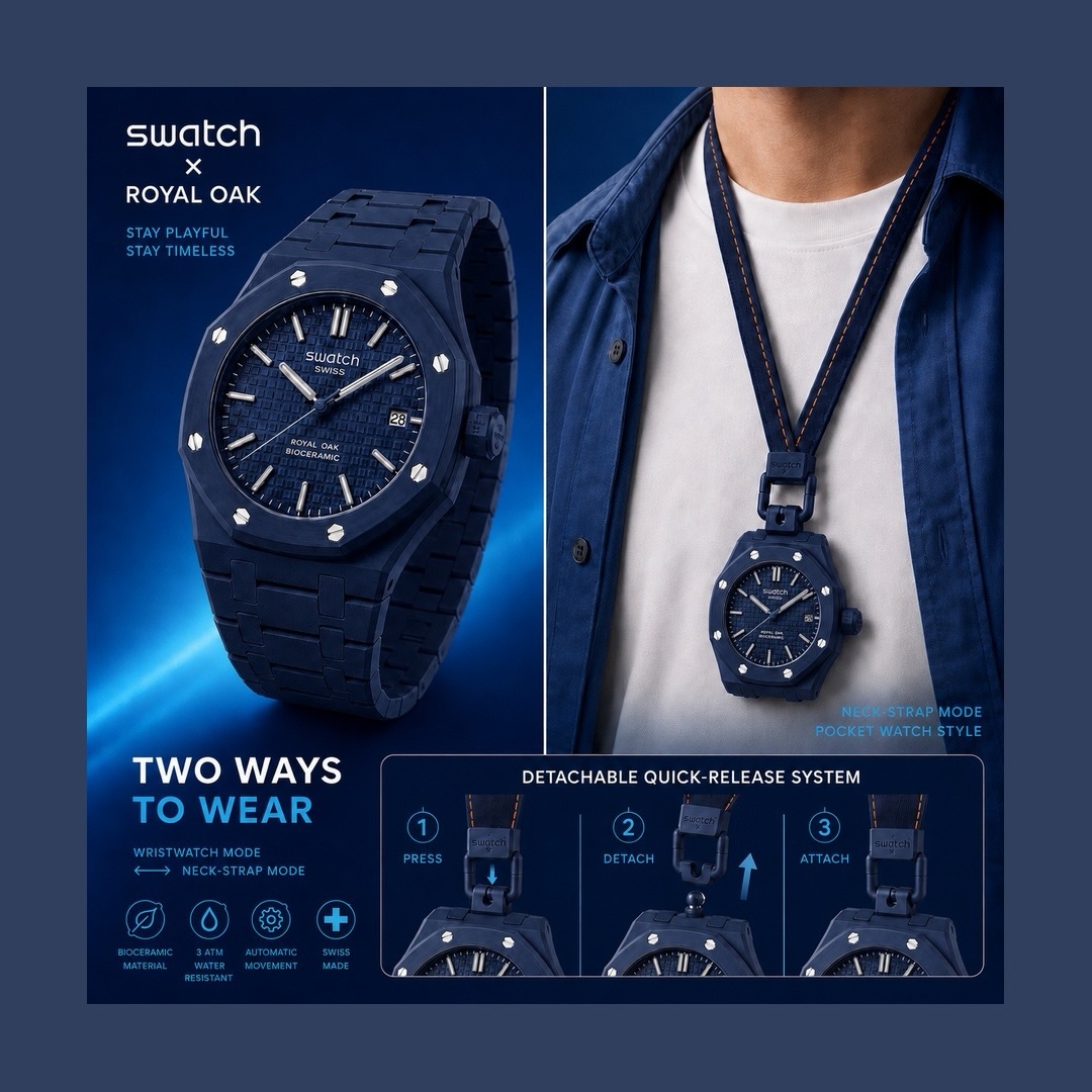 dong ho,  Audemars Piguet,  tin don,  Swatch,  Royal Pop,  dong ho deo tay, anh 1