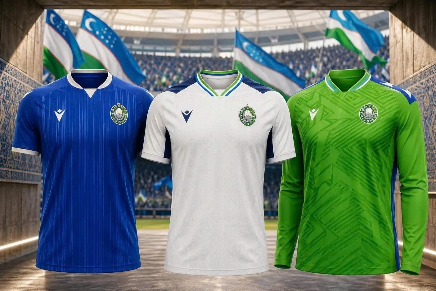Tuyen Uzbekistan vua ra mat ao World Cup da gay tranh cai hinh anh