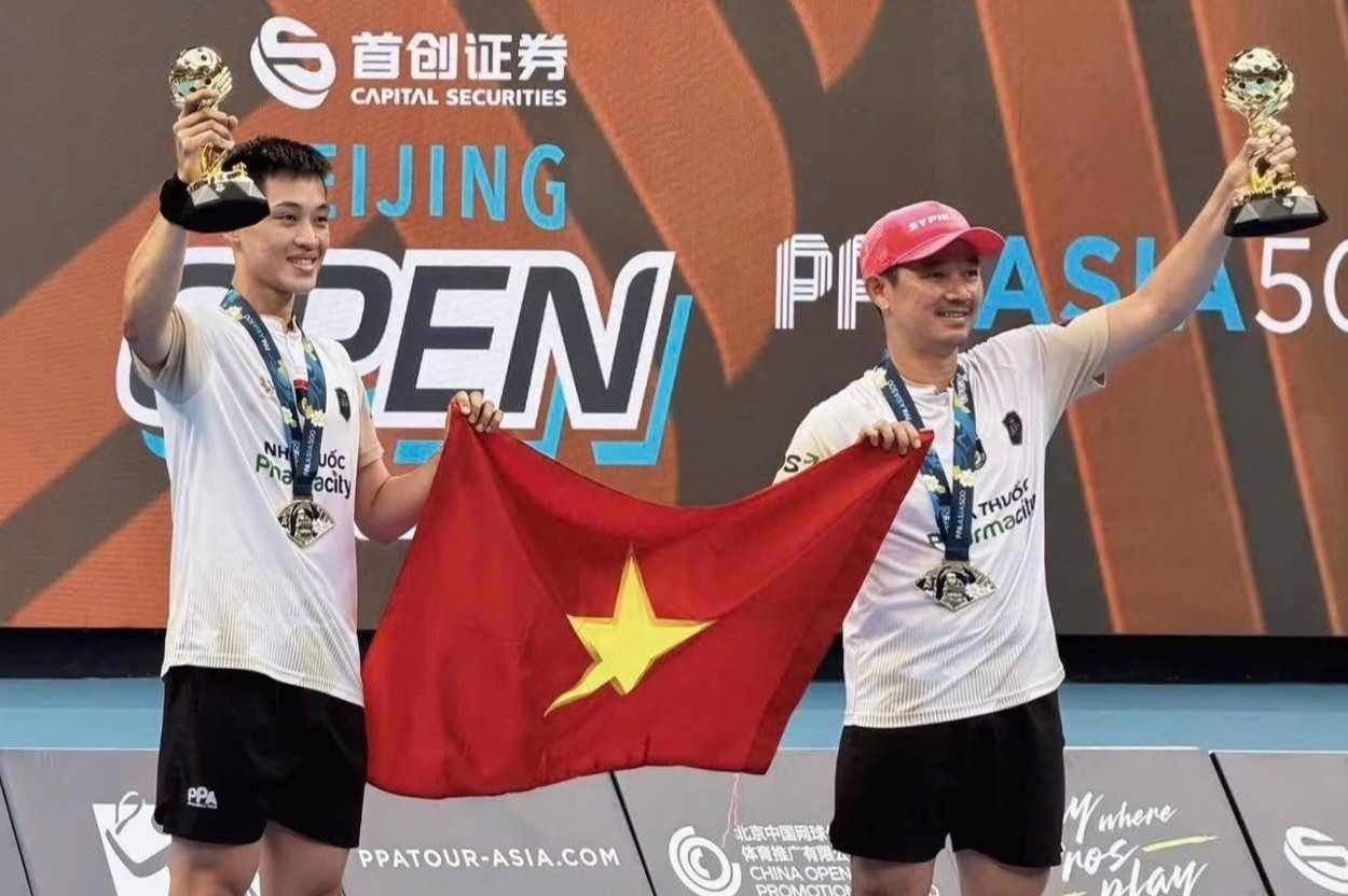 Truong Vinh Hien - Do Minh Quan lai 'am' HCV pickleball o Trung Quoc hinh anh