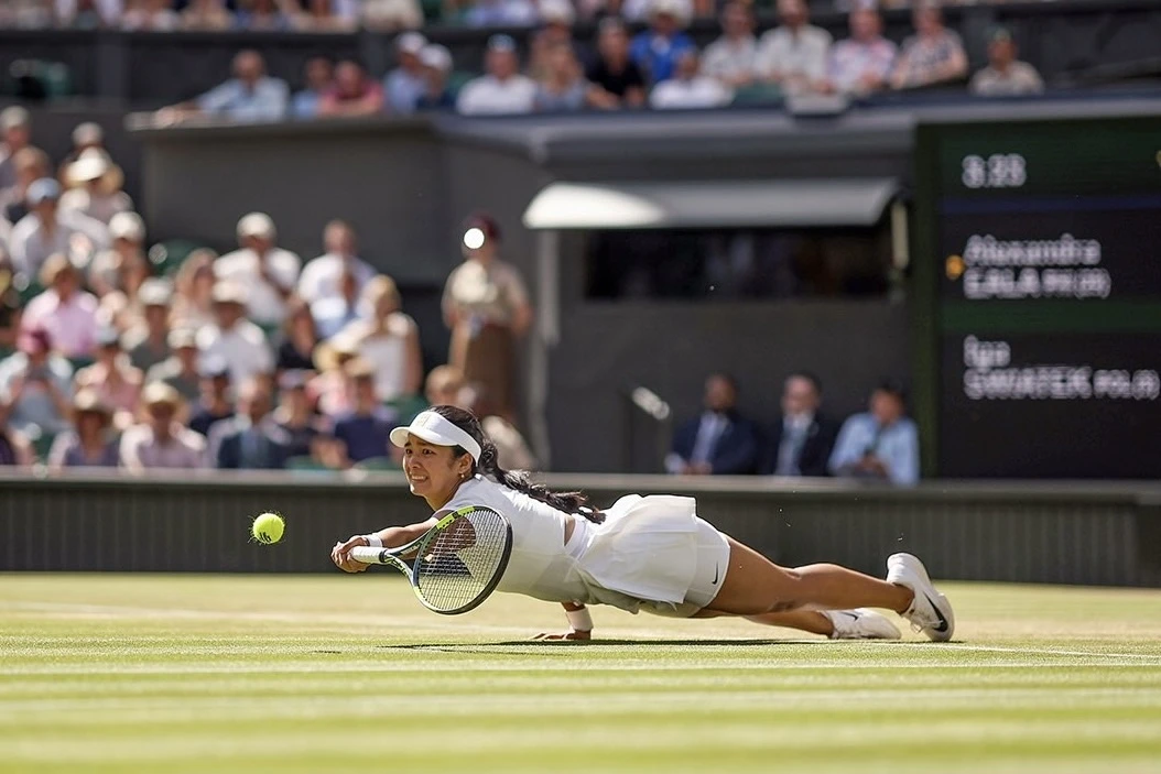 vot,  tay vot,  Alexandra Eala,  Grand Slam,  Wimbledon anh 1