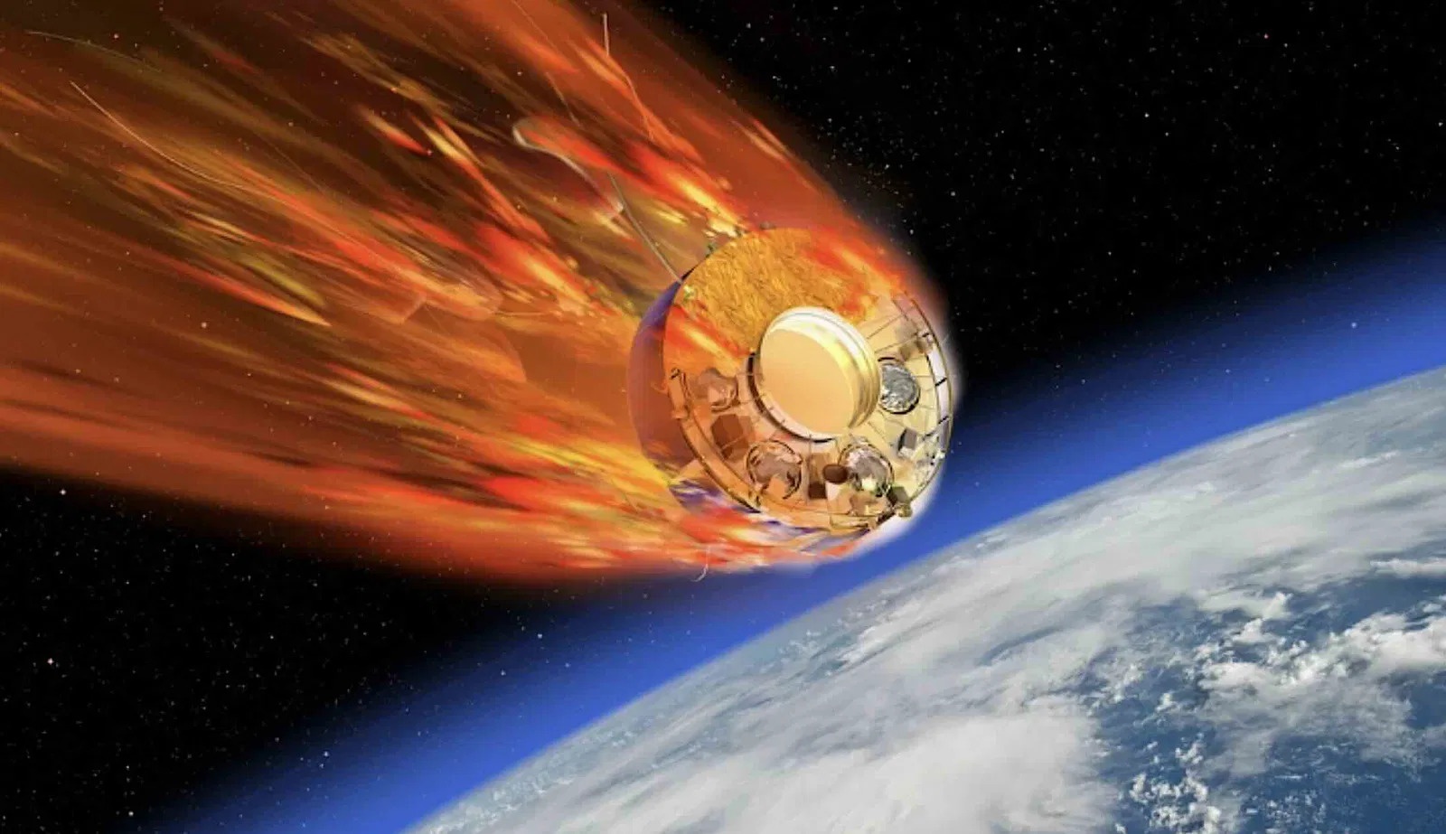 Tau khong gian cua Lien Xo roi lai xuong Trai Dat hinh anh