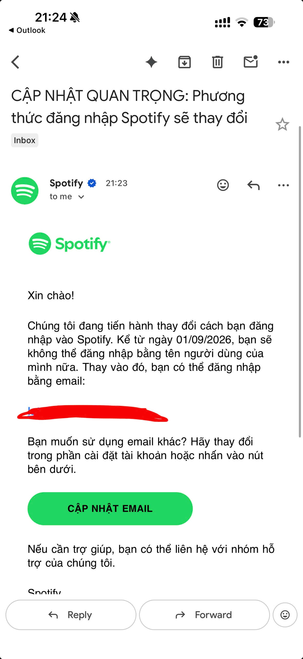 Spotify thong bao moi anh 1