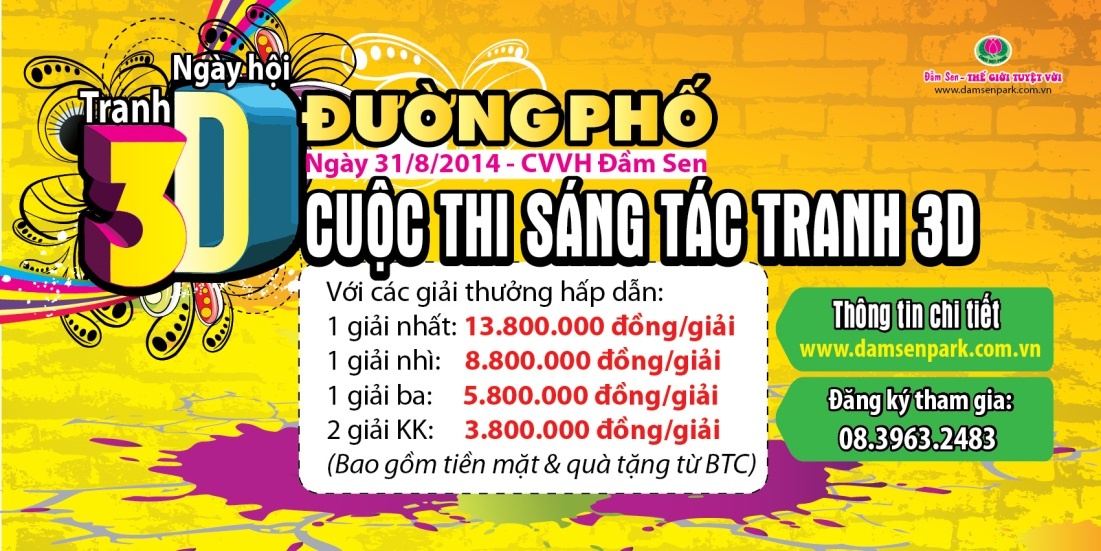 Mỗi đội có tác phẩm dự thi sáng tác tranh 3D, sẽ được BTC hỗ trợ 2.000.000 đồng.