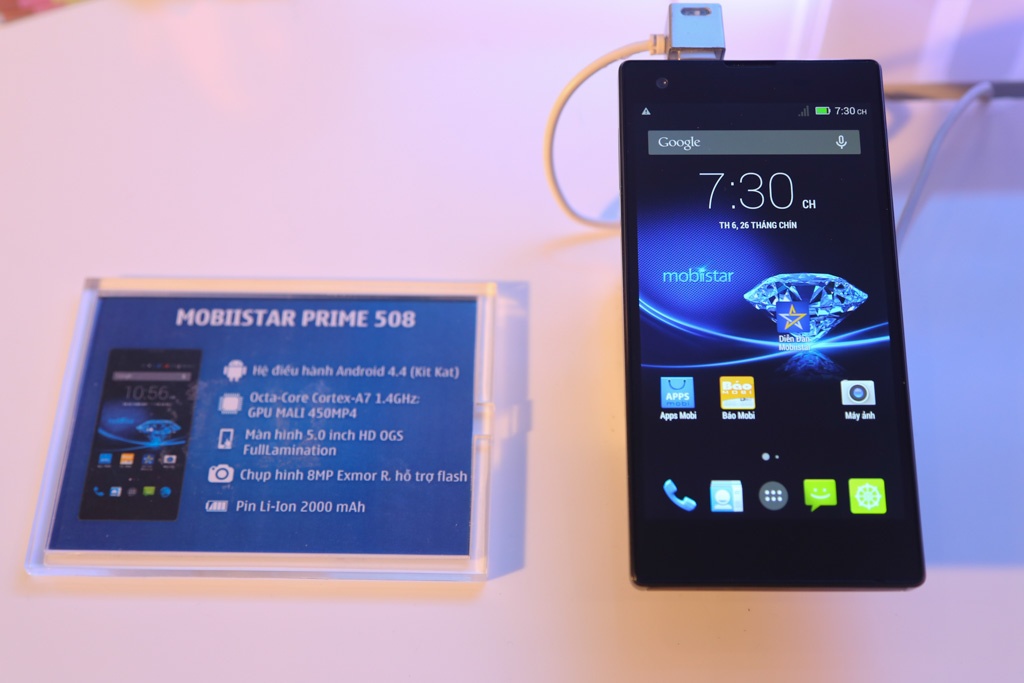 Giải thưởng chiếc smartphone kim cương đen PRIME 508 với thiết kế nguyên khối sang trọng của Thuỳ Chi, Nhóm Fb Boiz, nhạc sĩ Phan Mạnh Quỳnh, Hà Lê Minh đã nhận được trong đêm liveshow tháng 9.