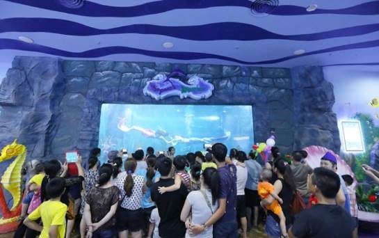 Vinpearl Land lap ky luc buc tranh ghep hinh bao ve dong vat hinh anh