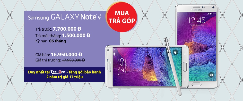Mua tra gop Samsung Note 4 lai suat 0 dong hinh anh