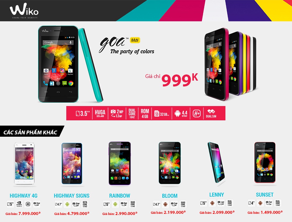 Wiko chiem linh thi truong voi smartphone 999.000 dong hinh anh