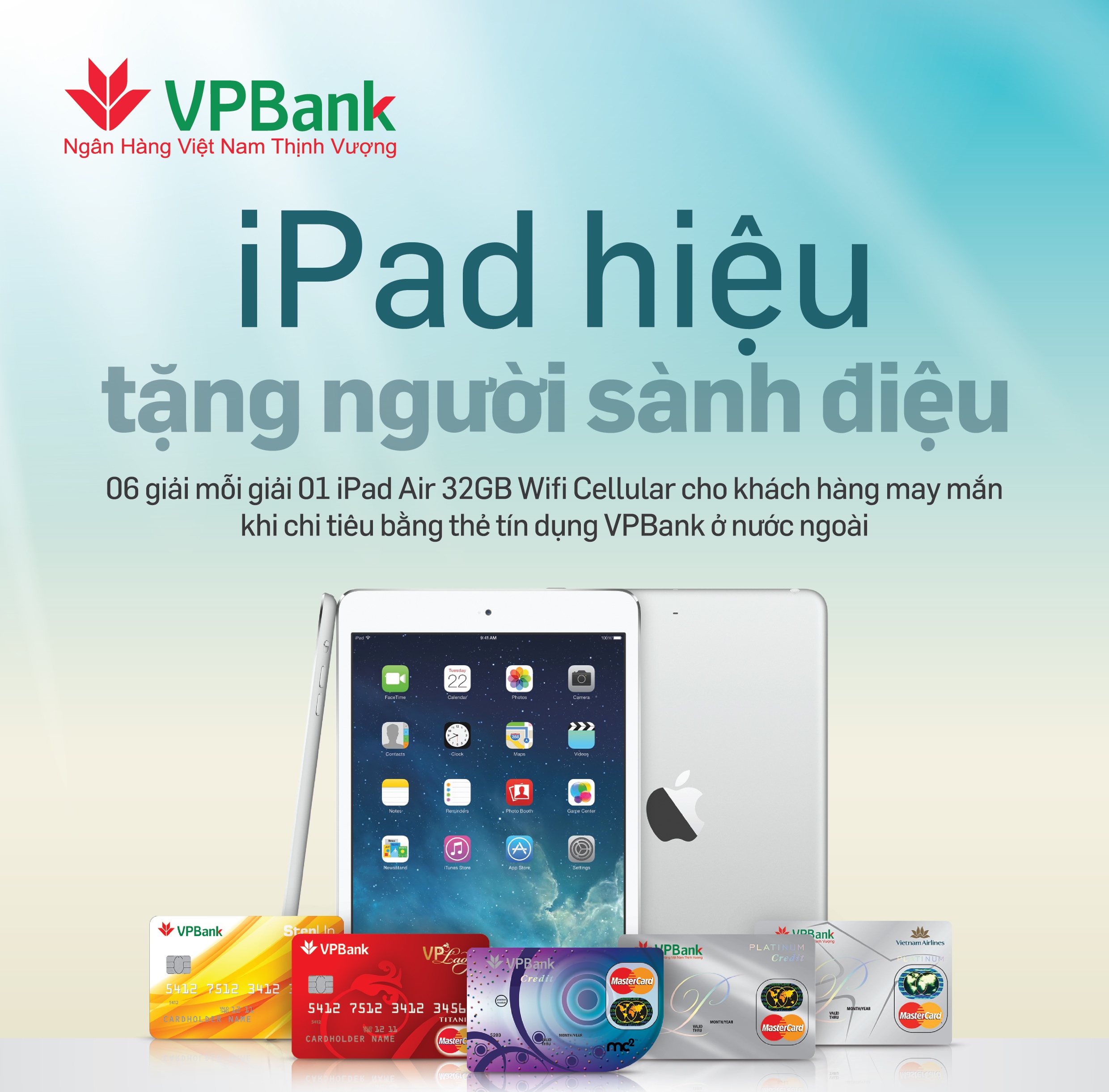 Tang iPad cho chu the VPBank Mastercard hinh anh