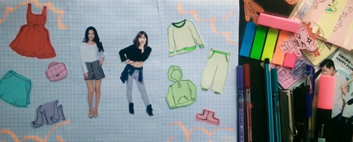 Thảo và Hà với style ăn mặc khác nhau.