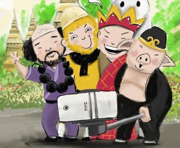 Khi cac nhan vat co tich co smartphone hinh anh