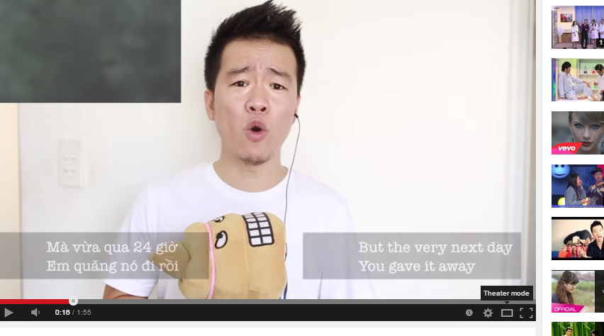 Biểu cảm hài hước của Dưa leo trong clip.