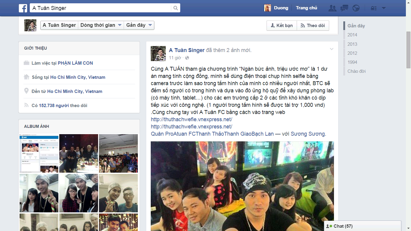 A Tuân tranh thủ lúc đi xem film để chụp wefie