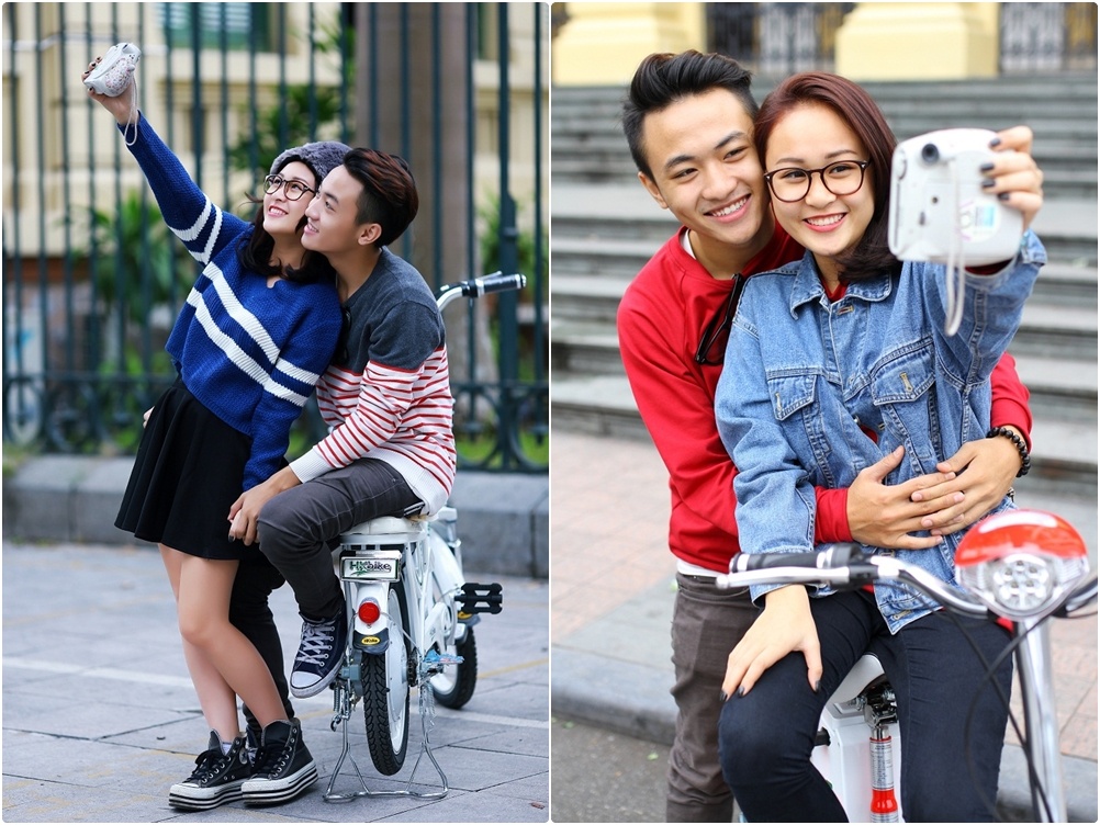 Cùng nhau chụp ảnh selfie...