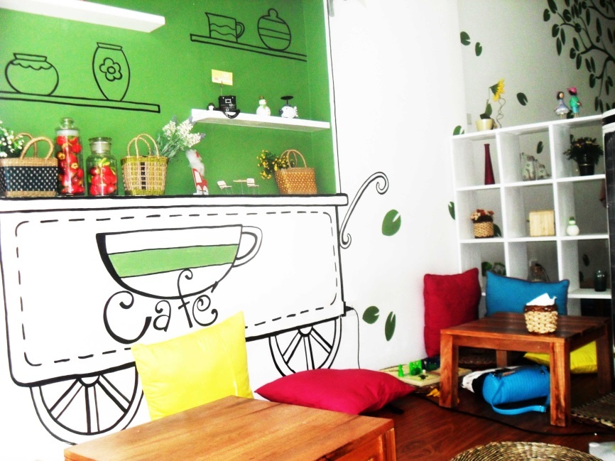 Quán cà phê có phong cách trẻ trung của một bạn trẻ 9X.