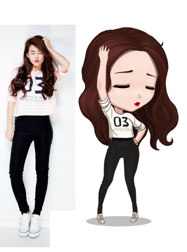 Phở Ngọc Thảo tạo hình cùng áo croptop năng động và quần cạp cao tối màu. Mái tóc xoăn nhẹ nâu đỏ cùng cách đưa tay cao vuốt tóc giúp hotgirl trông quyến rũ hơn.